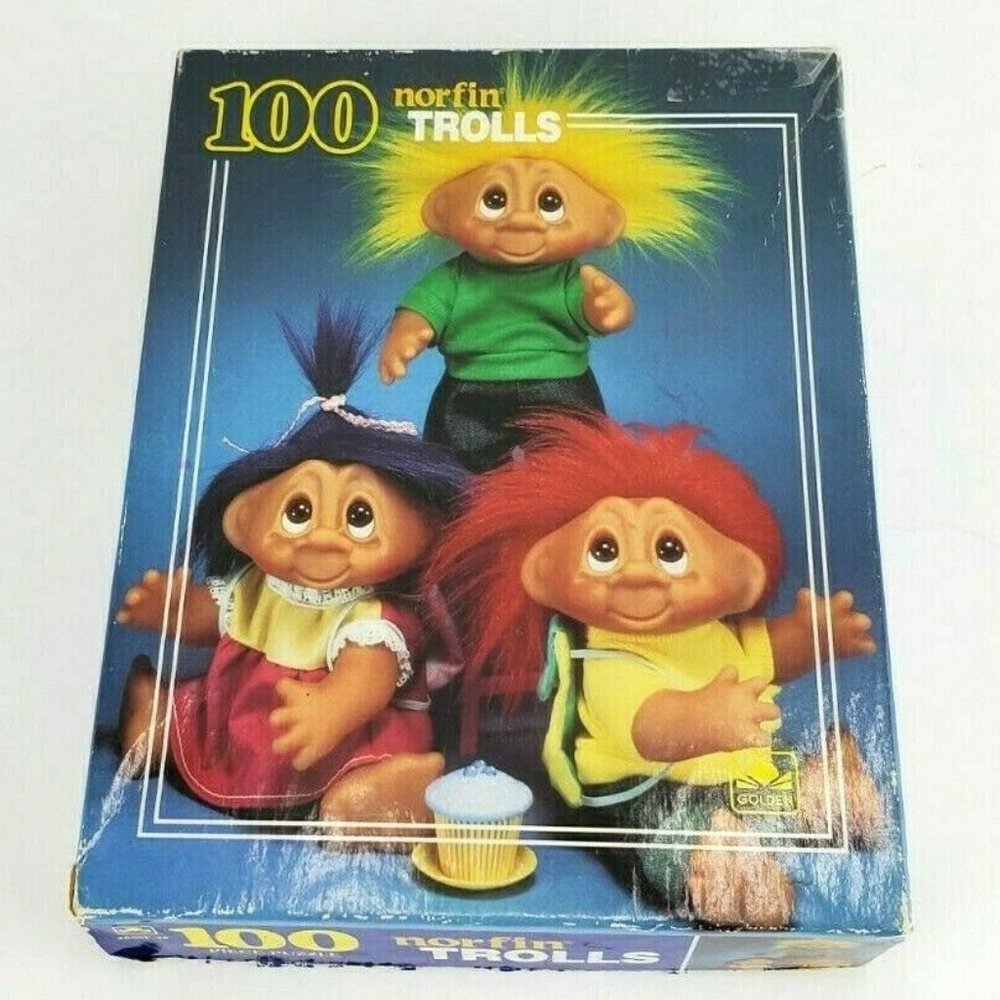 Vintage 1992 Norfin Trolls Jigsaw Puzzle 100 Pieces 1990 Complete 4609F-48